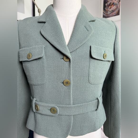 Giorgio Armani cropped belted jacket - Picture 3 of 11